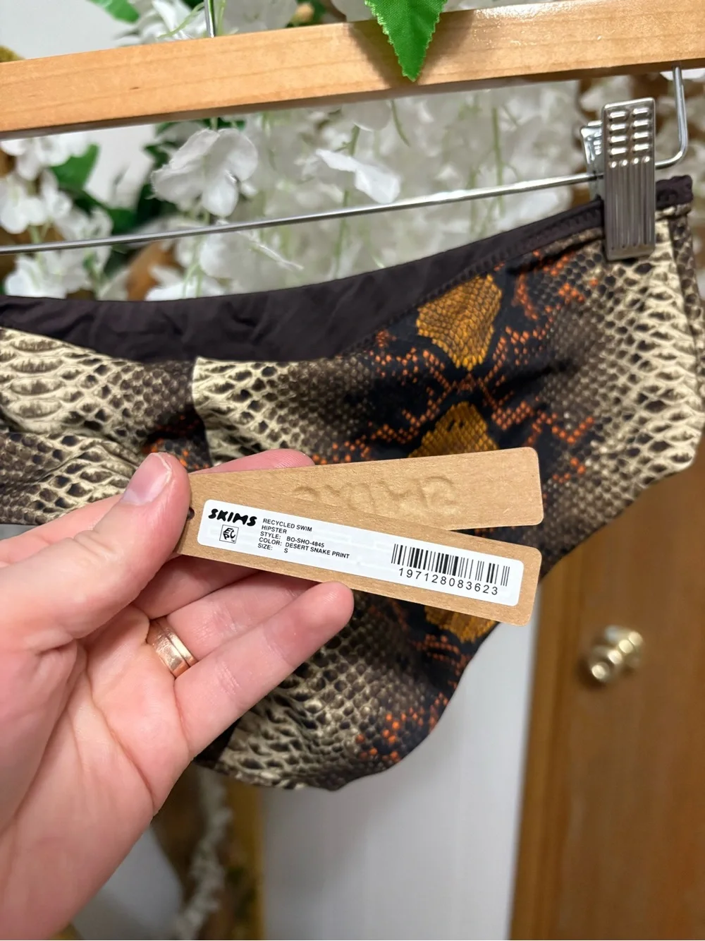 SKIMS Snake-Print Cropped Bikini Long Sleeve SET 🐍